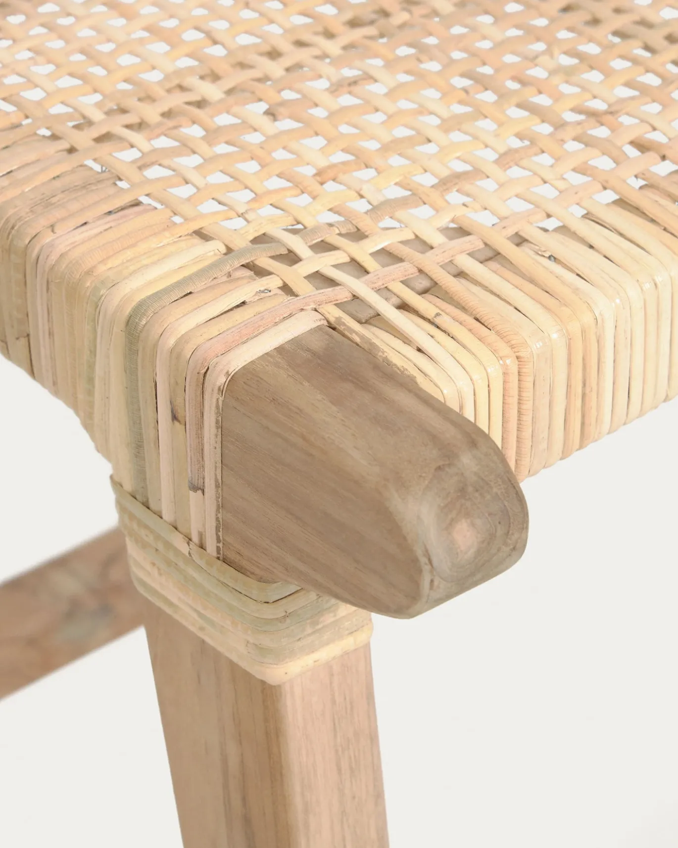 Kave Home Bankje Beida Massief Teakhout 120cm