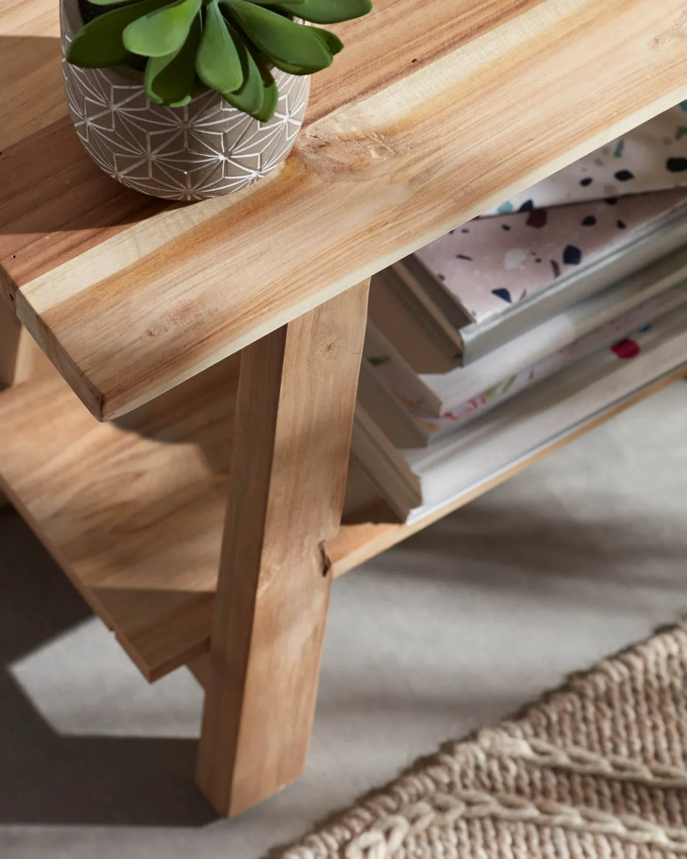 Kave Home Bankje Safara Massief Gerecycled Teakhout 100cm