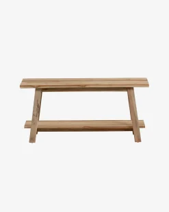 Kave Home Bankje Safara Massief Gerecycled Teakhout 100cm