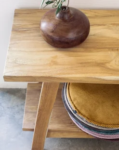 Kave Home Bankje Safara Massief Gerecycled Teakhout 150cm