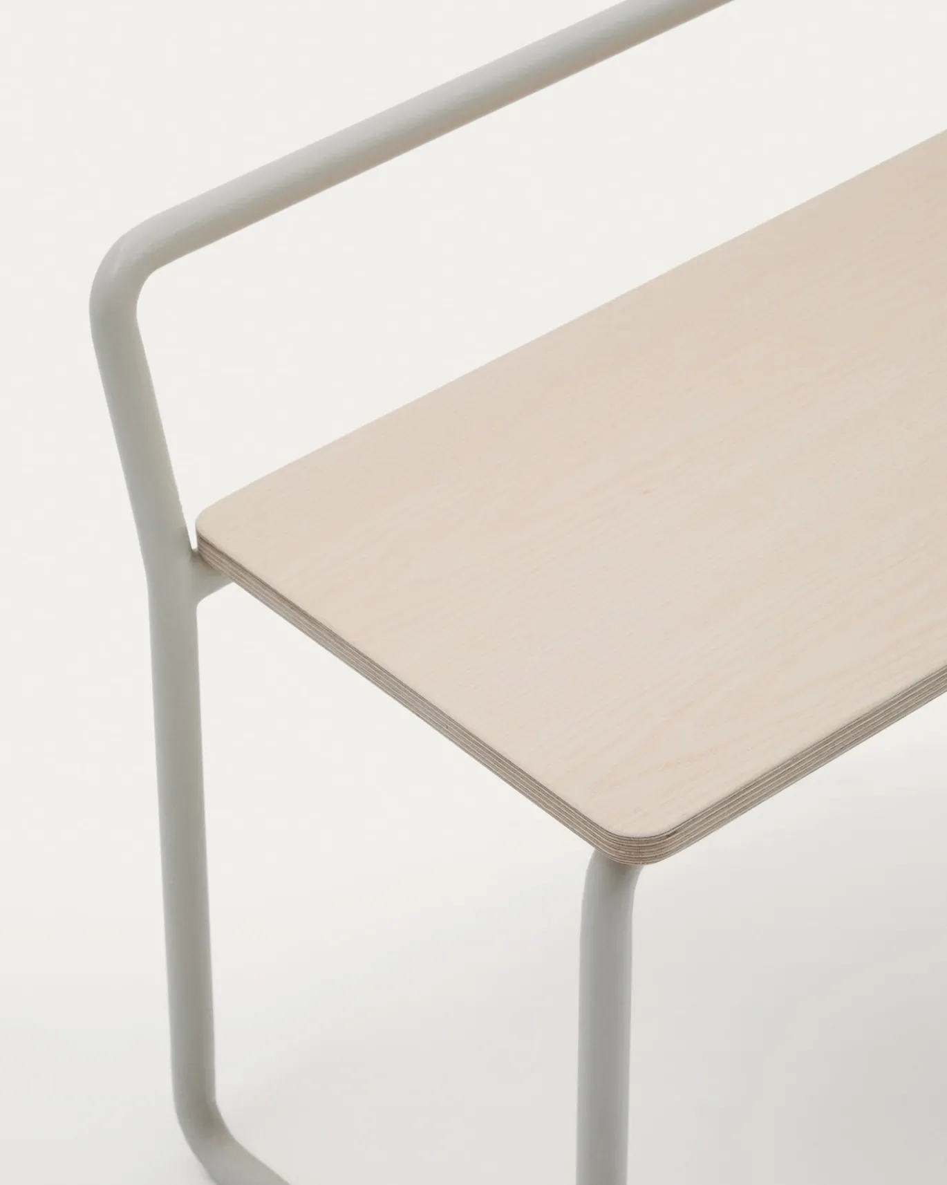 Kave Home Bankje Tinn Essenfineer met Beige Frame 75cm