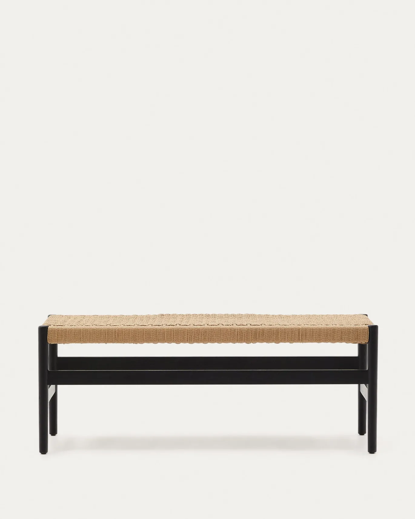 Kave Home Bankje Zaide Eikenhout Zwart 120cm