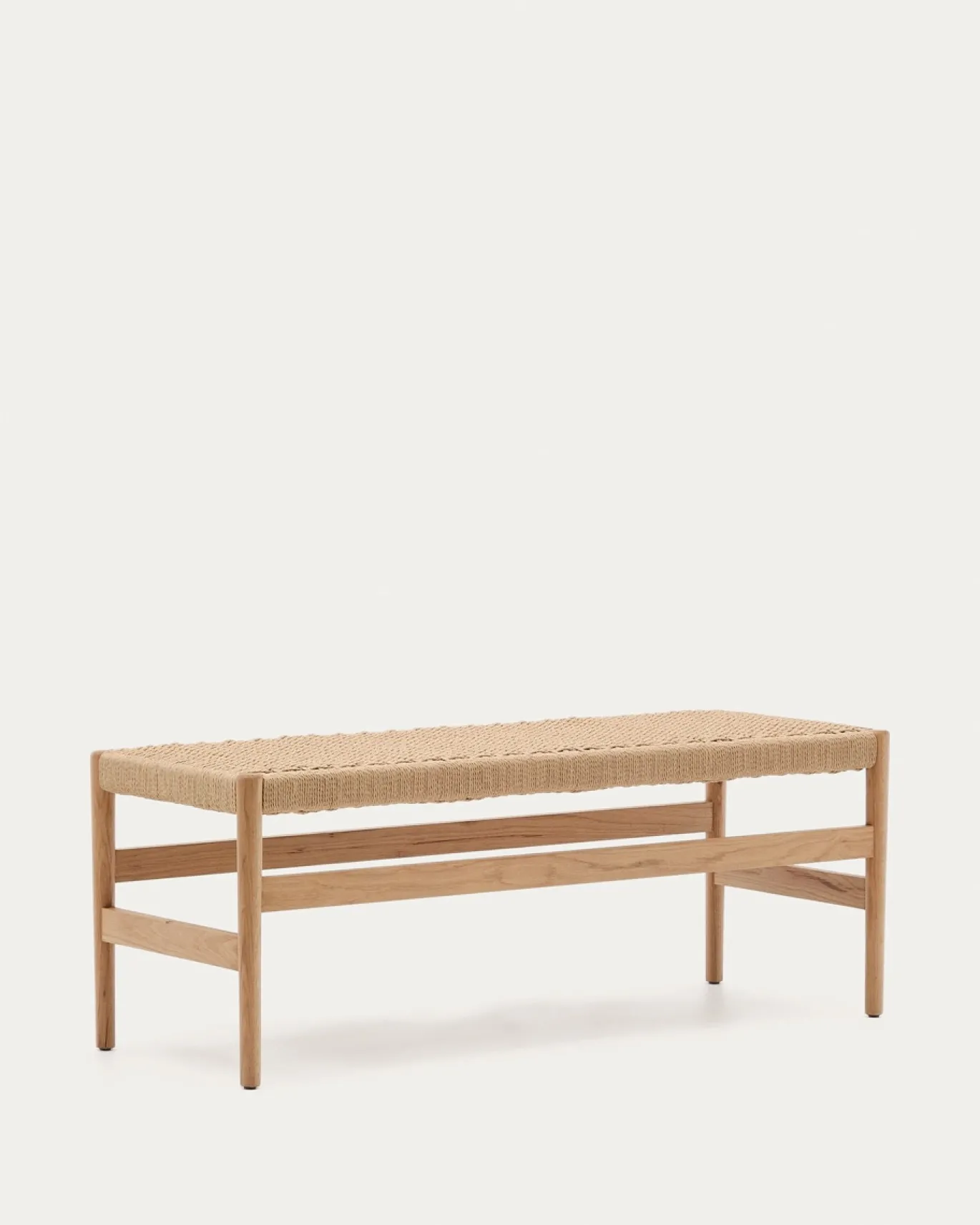 Kave Home Bankje Zaide Eikenhout Naturel 120cm