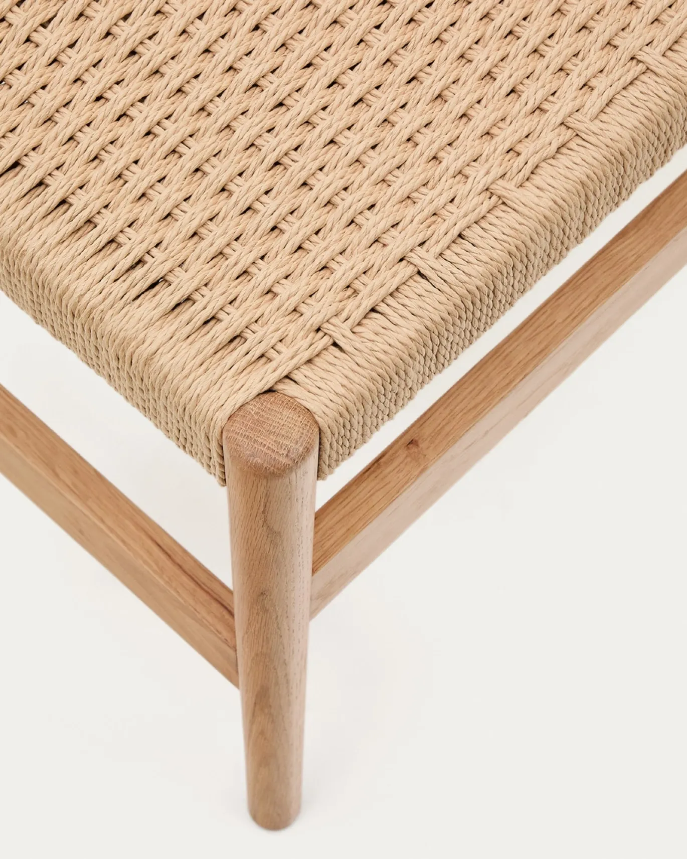 Kave Home Bankje Zaide Eikenhout Naturel 120cm