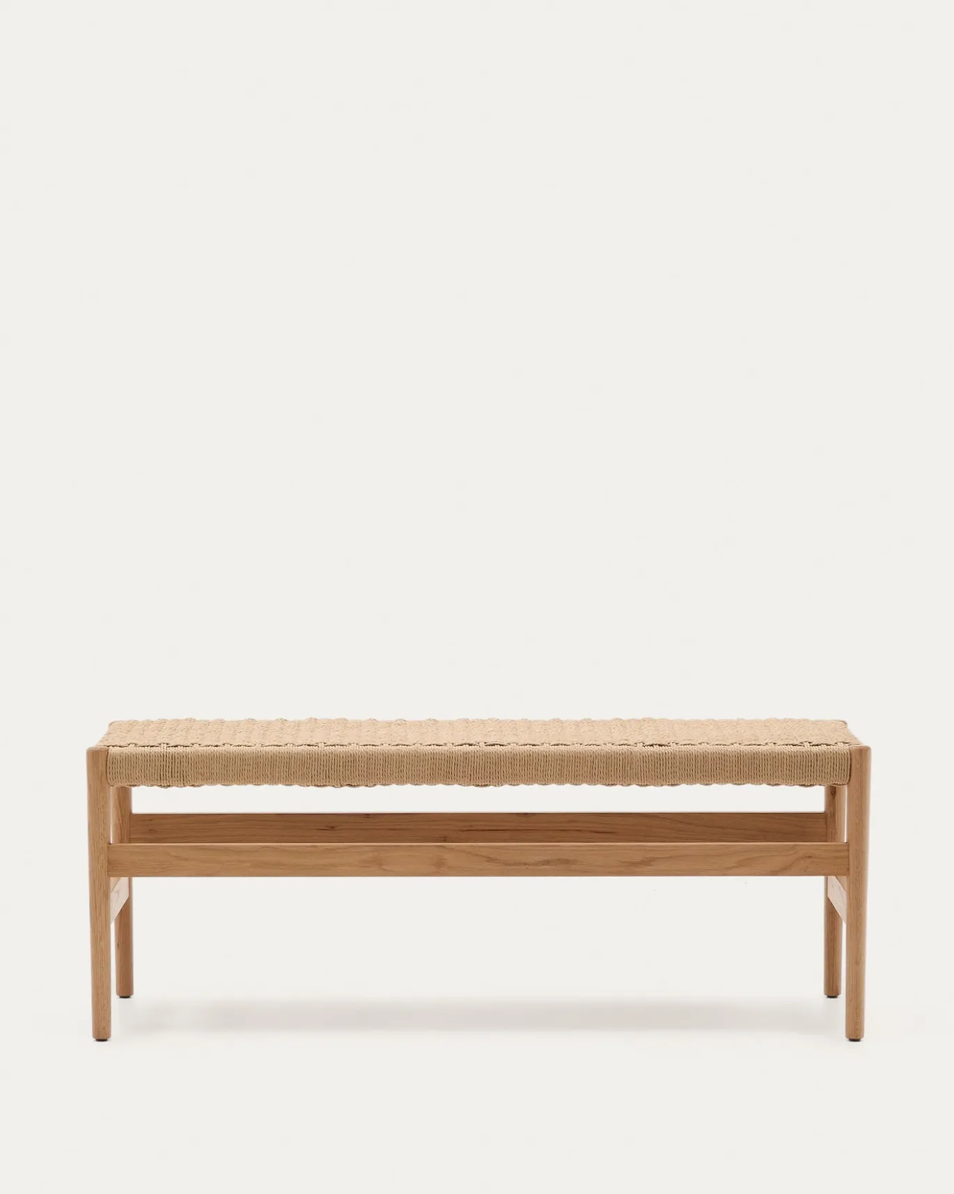 Kave Home Bankje Zaide Eikenhout Naturel 120cm