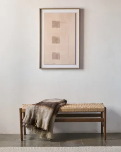 Kave Home Bankje Zaide Eikenhout Walnoot 120cm