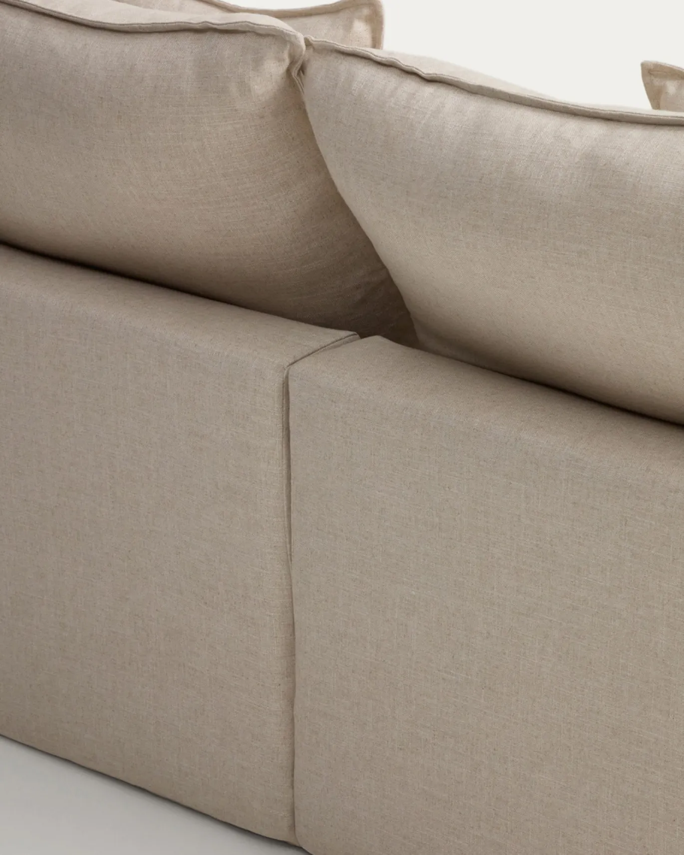 Kave Home Bank met Armleuning Anarela Linnen Beige 180cm