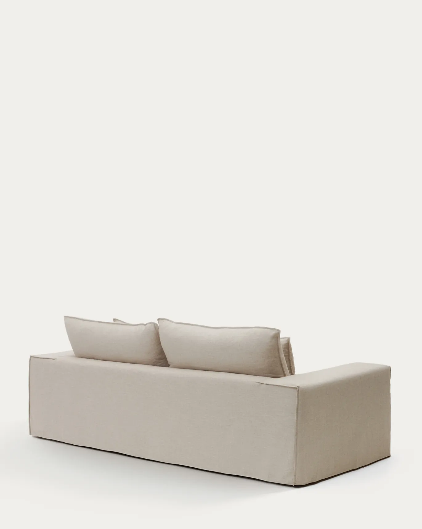 Kave Home Bank met Armleuning Anarela Linnen Beige 260cm