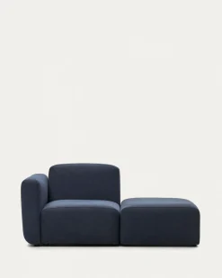 Kave Home Bank Neom 1-zits Modulair Blauw Eindstuk 169cm