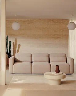 Kave Home Bank Neom 3 Zits Modulair Beige 263cm