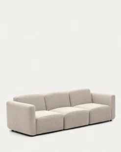 Kave Home Bank Neom 3 Zits Modulair Beige 263cm