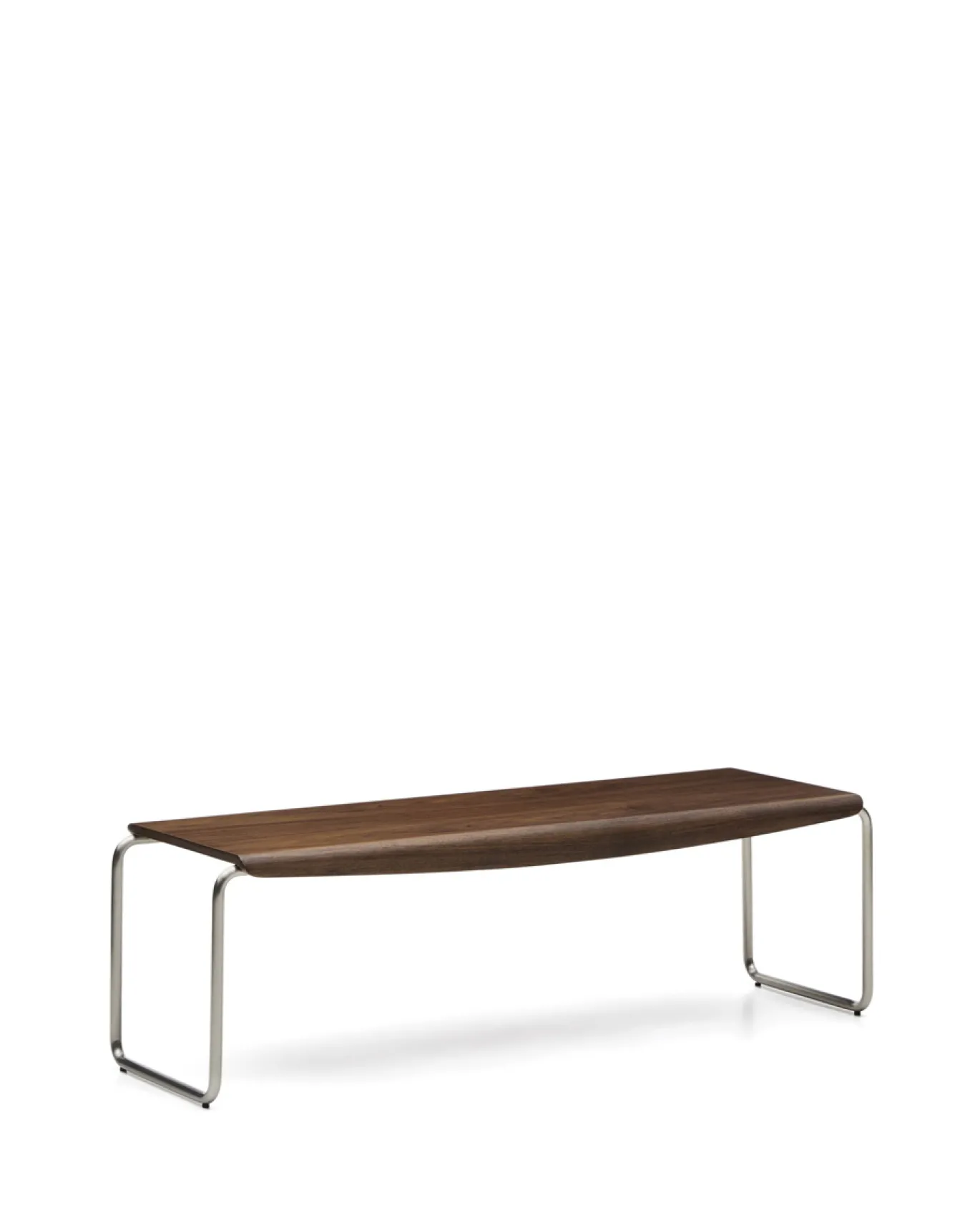 Kave Home Bank Tarsel Walnootfineer met RVS Frame 142cm