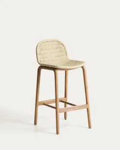 Kave Home Barkruk Alipa Acaciahout Beige