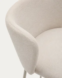 Kave Home Barkruk Ciselia Beige Bouclé 75cm