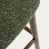 Kave Home Barkruk Ciselia Chenille Donkergroen/Walnoot