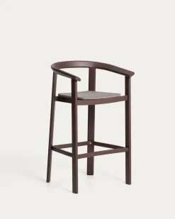 Kave Home Barkruk Erice Aluminium/Touw Donkerbruin
