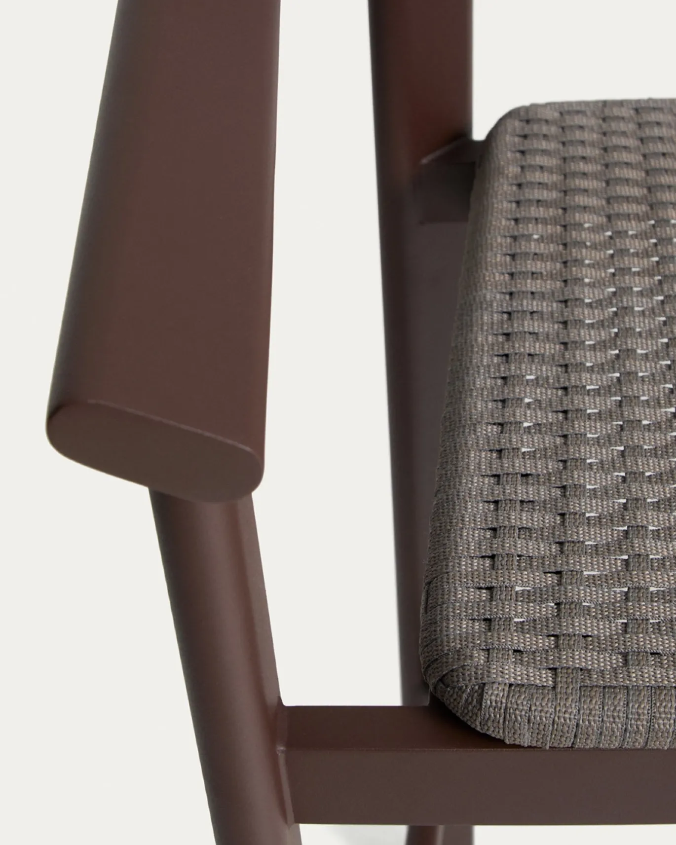 Kave Home Barkruk Erice Aluminium/Touw Donkerbruin