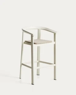 Kave Home Barkruk Erice Aluminium/Touw Beige