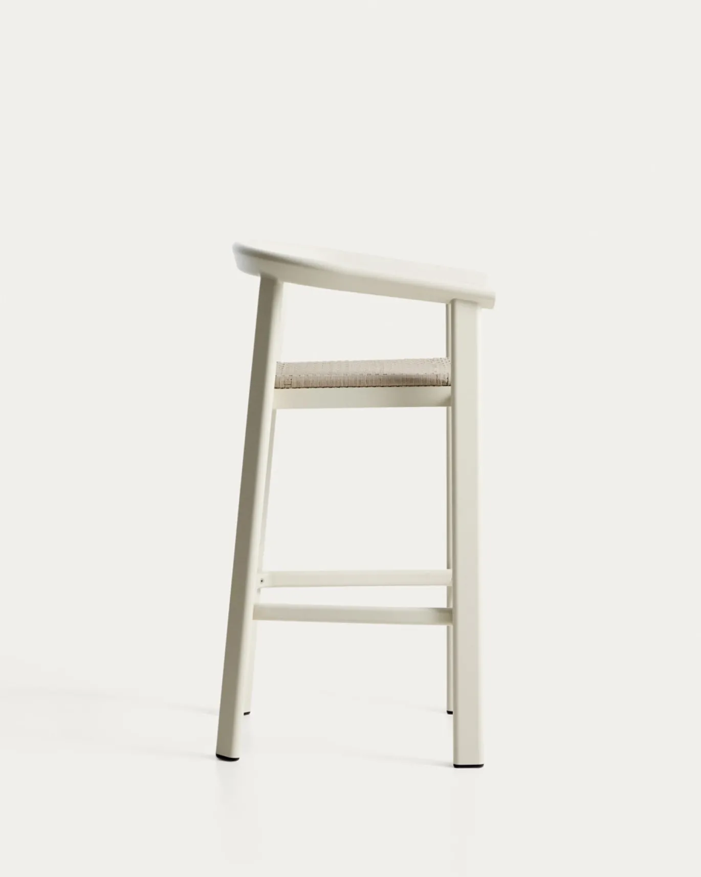 Kave Home Barkruk Erice Aluminium/Touw Beige
