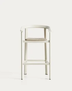 Kave Home Barkruk Erice Aluminium/Touw Beige