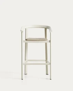 Kave Home Barkruk Erice Aluminium/Touw Beige