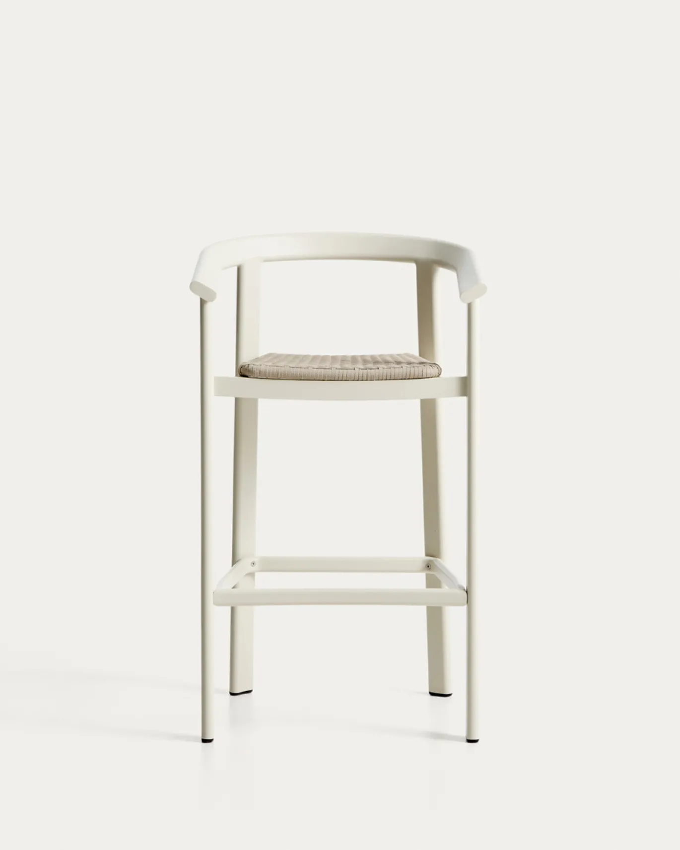 Kave Home Barkruk Erice Aluminium/Touw Beige