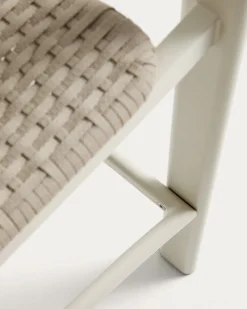 Kave Home Barkruk Erice Aluminium/Touw Beige