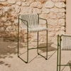 Kave Home Barkruk Maurina Groen Ecru en Grijs Touw 74,5cm