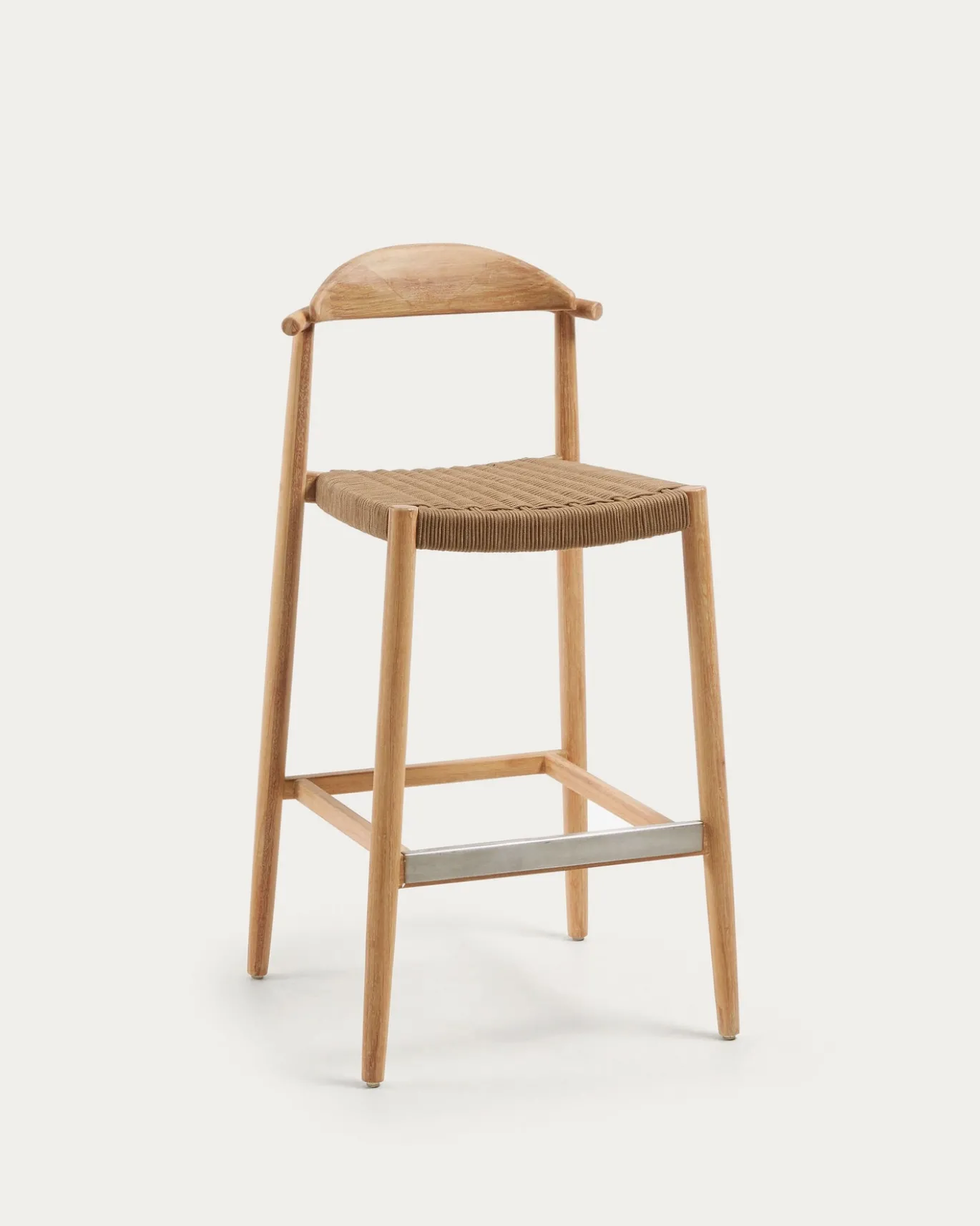 Kave Home Barkruk Nina Massief Acaciahout Naturel 76cm
