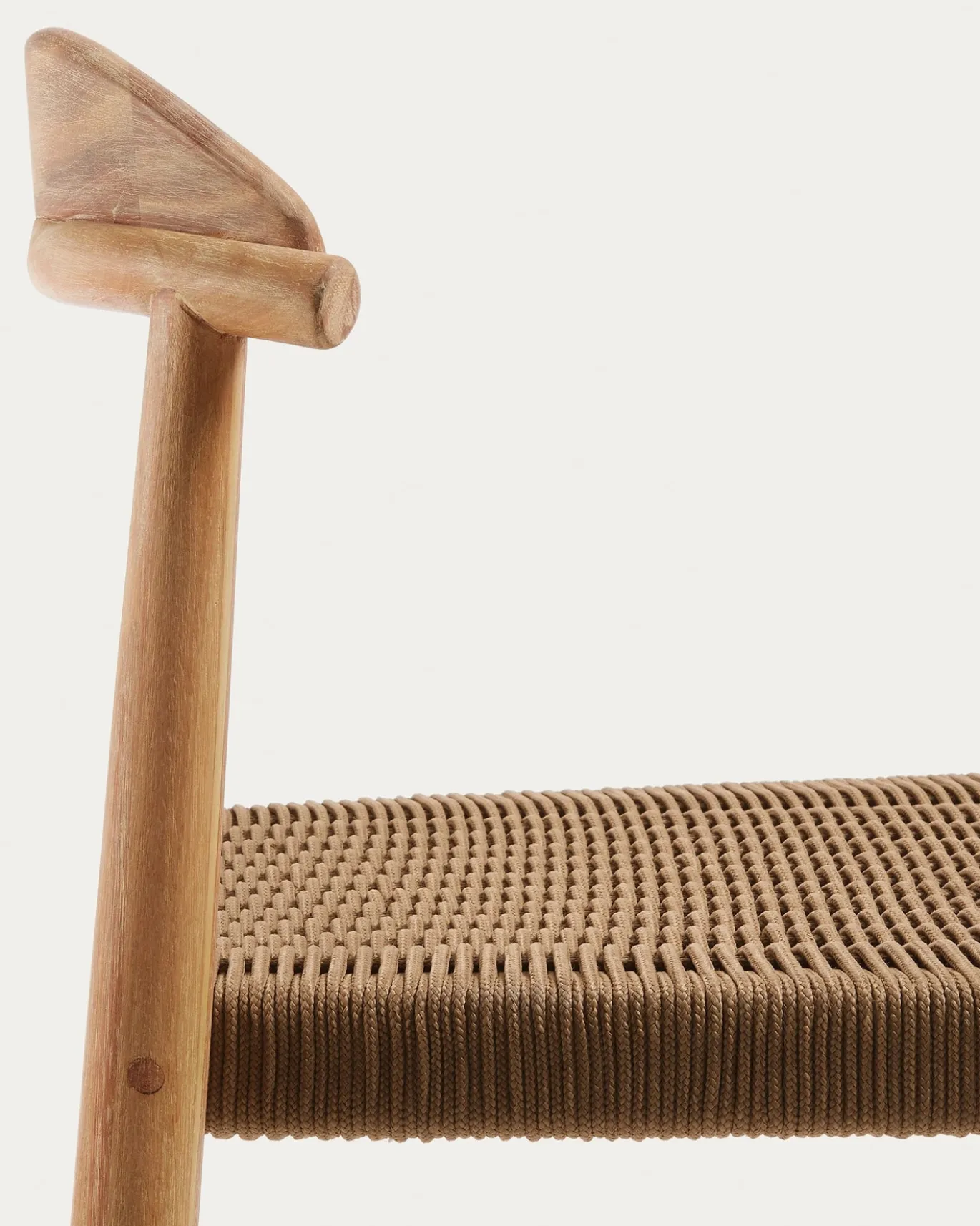 Kave Home Barkruk Nina Massief Acaciahout Naturel 76cm