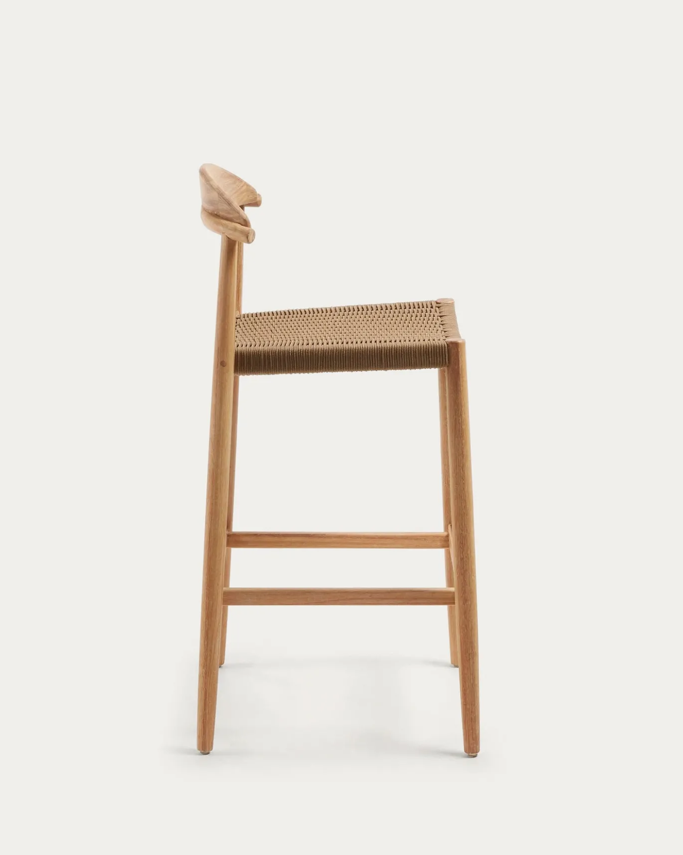 Kave Home Barkruk Nina Massief Acaciahout Naturel 76cm