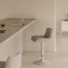 Kave Home Barkruk Zenda Beige Chenille Verstelbaar