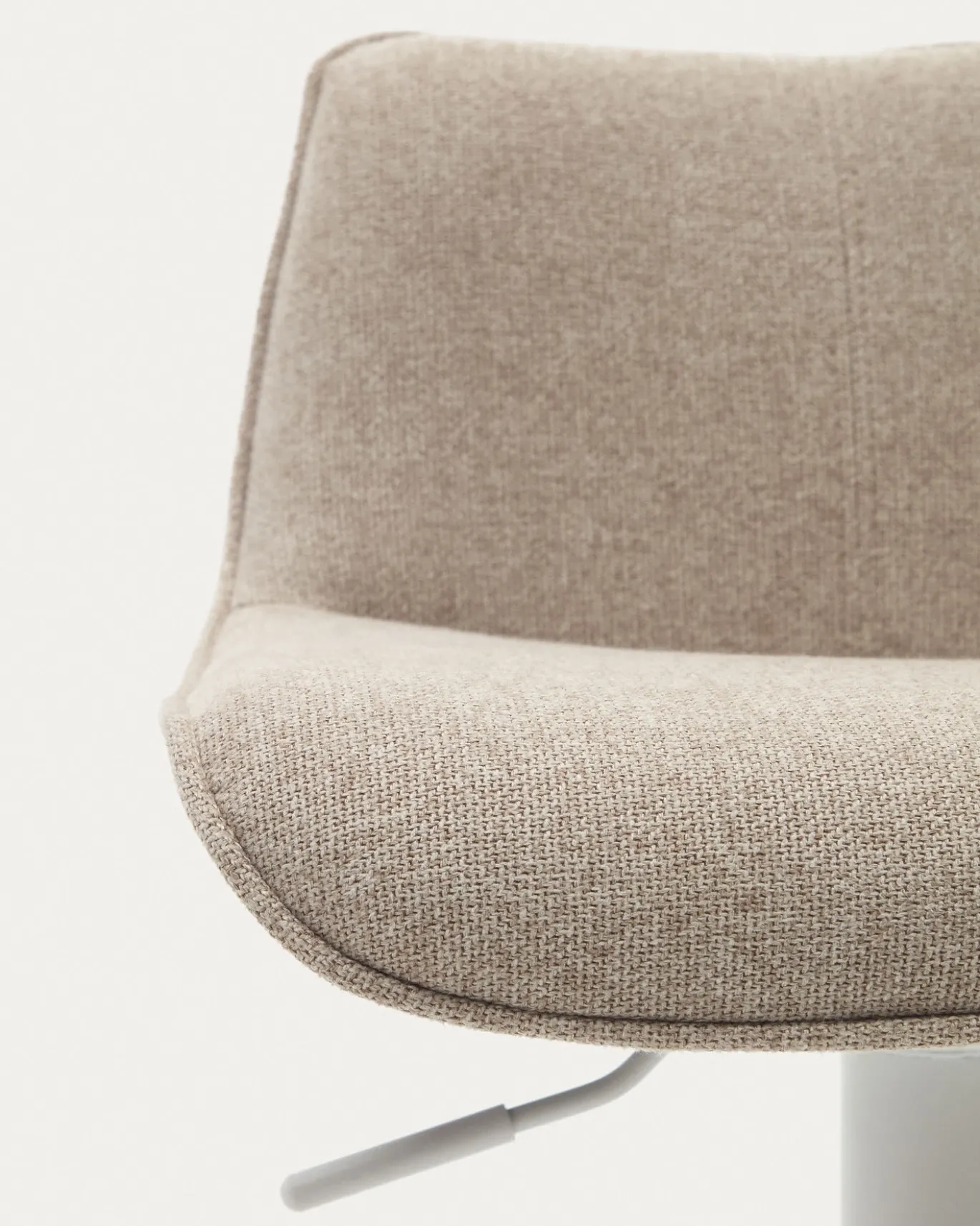 Kave Home Barkruk Zenda Beige Chenille Verstelbaar