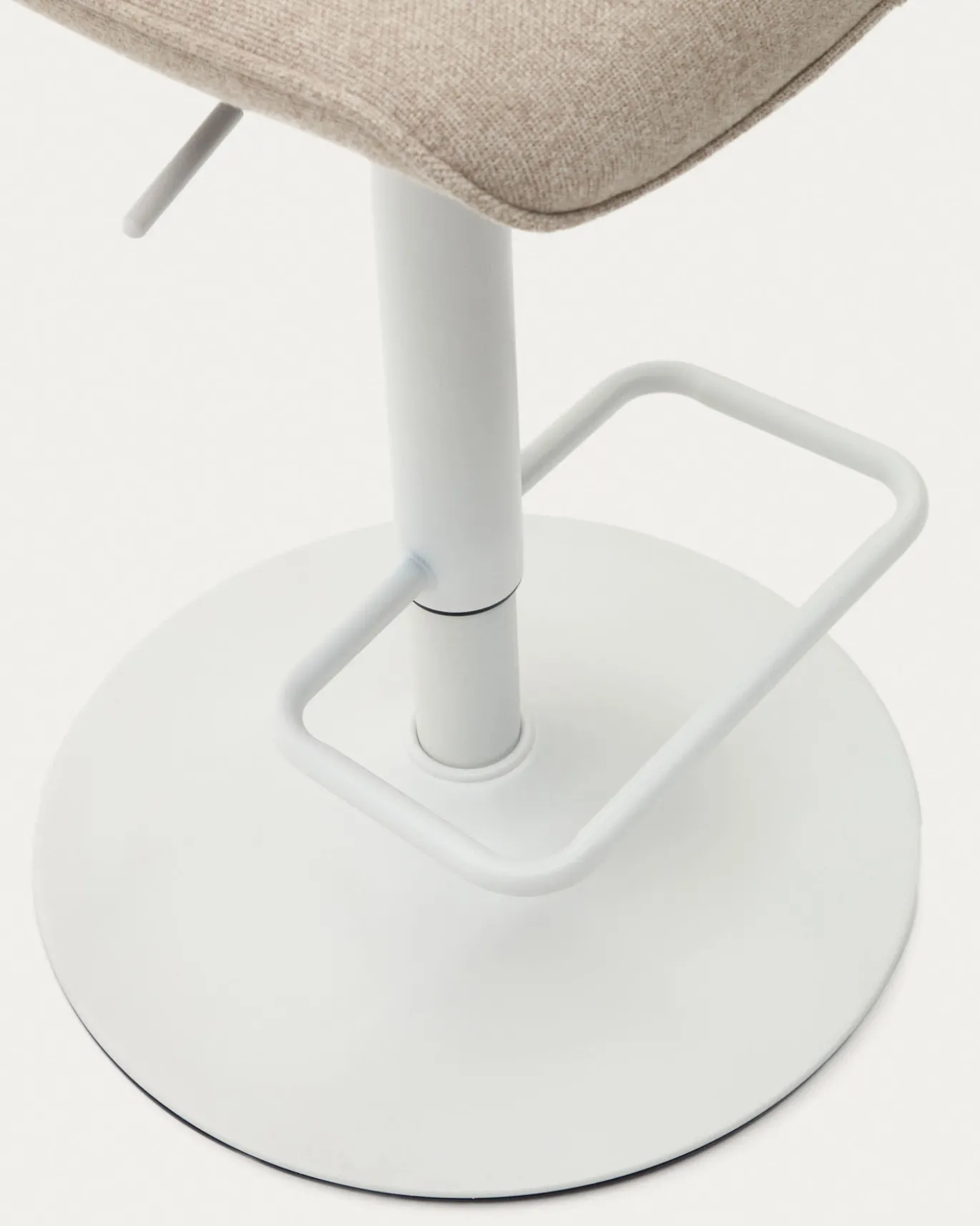 Kave Home Barkruk Zenda Beige Chenille Verstelbaar
