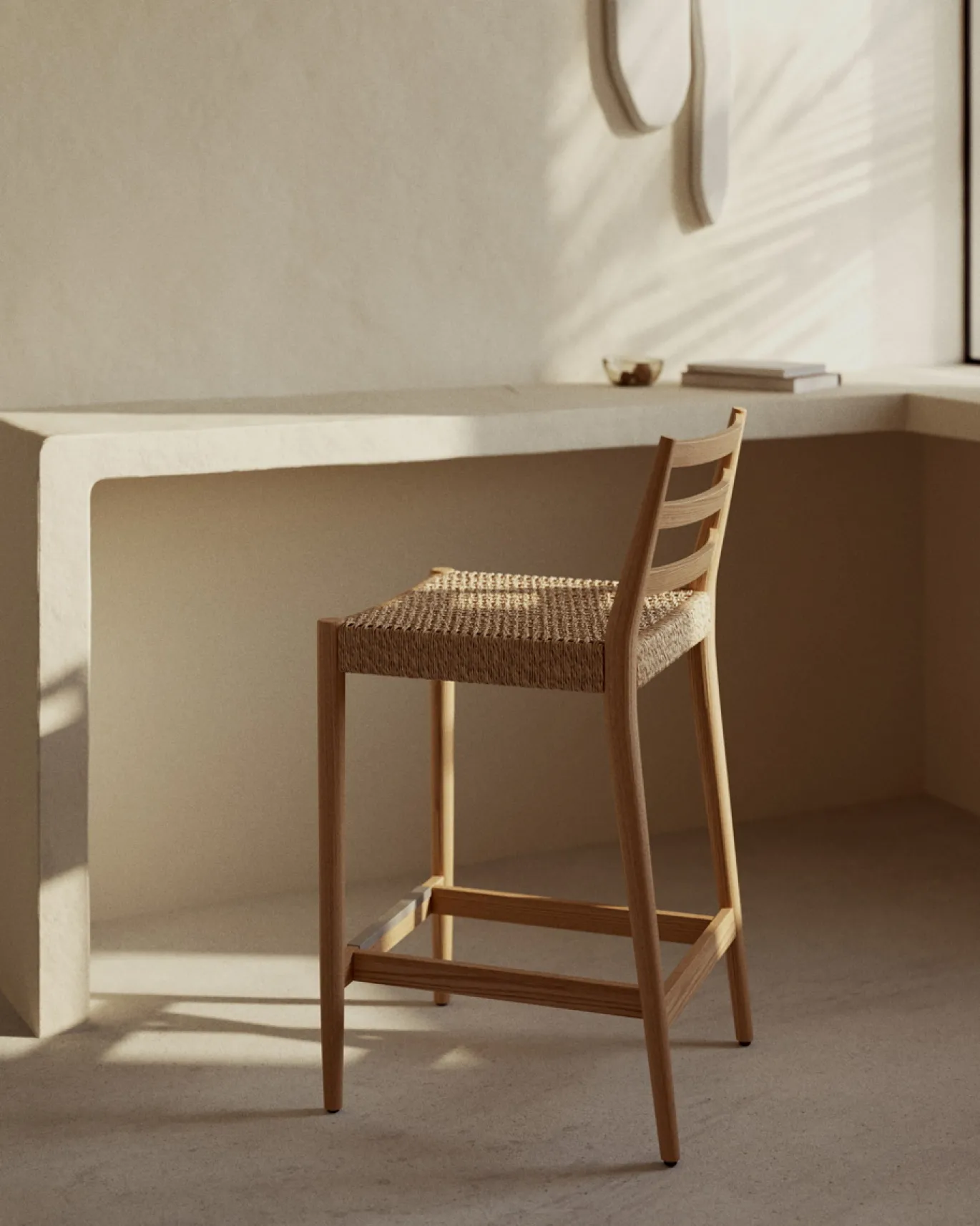 Kave Home Barstoel Analy Eikenhout Naturel 65cm