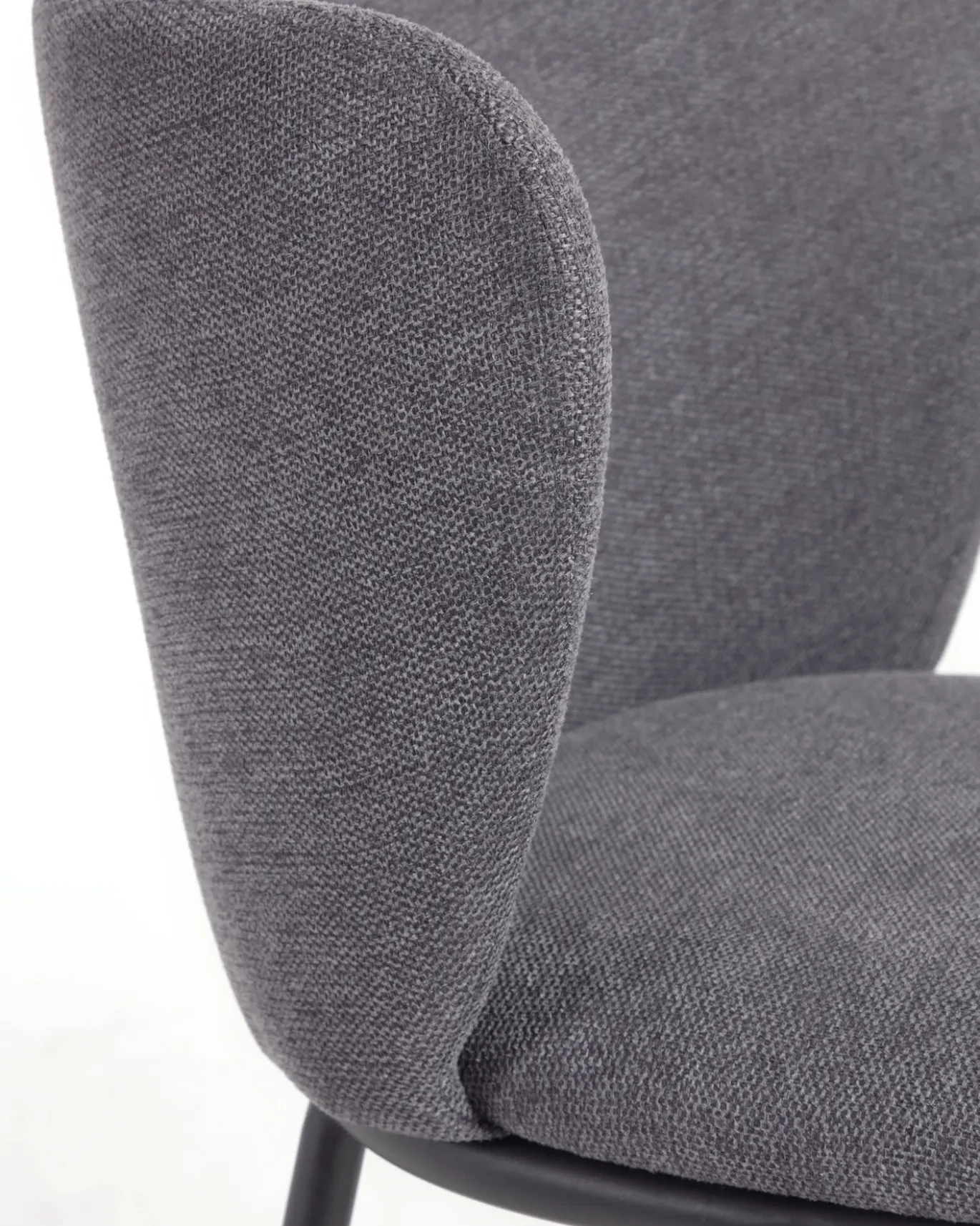 Kave Home Barstoel Ciselia Donkergrijs Chenille