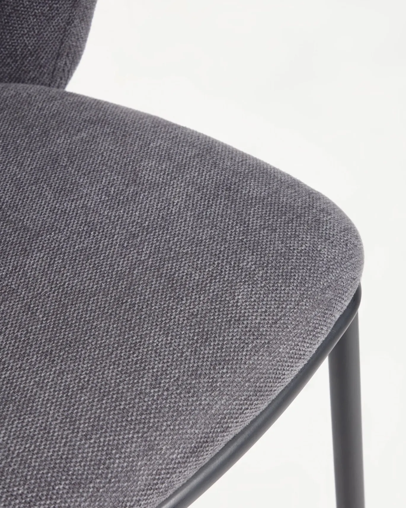 Kave Home Barstoel Ciselia Donkergrijs Chenille