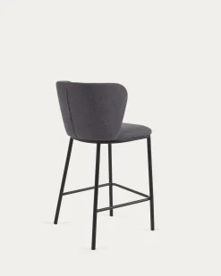 Kave Home Barstoel Ciselia Donkergrijs Chenille