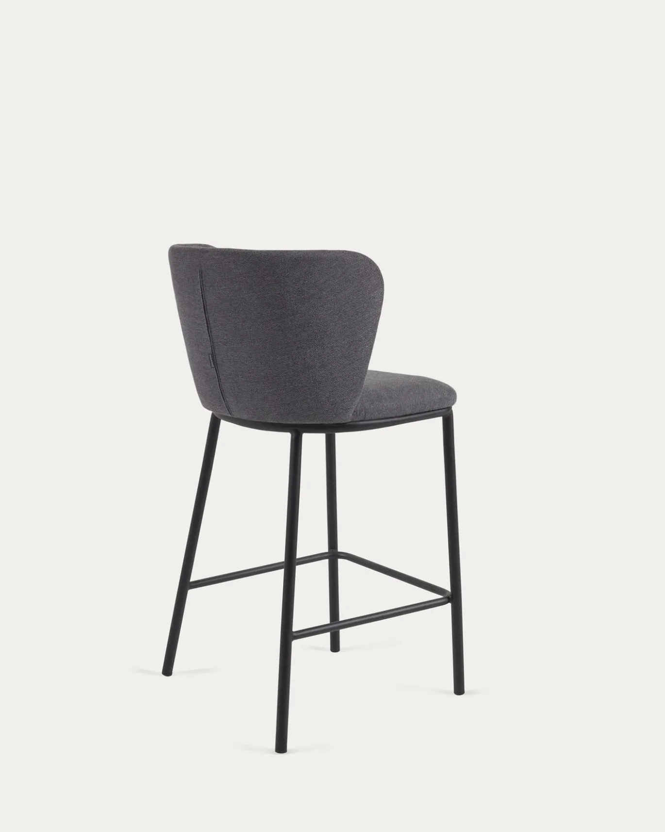 Kave Home Barstoel Ciselia Donkergrijs Chenille