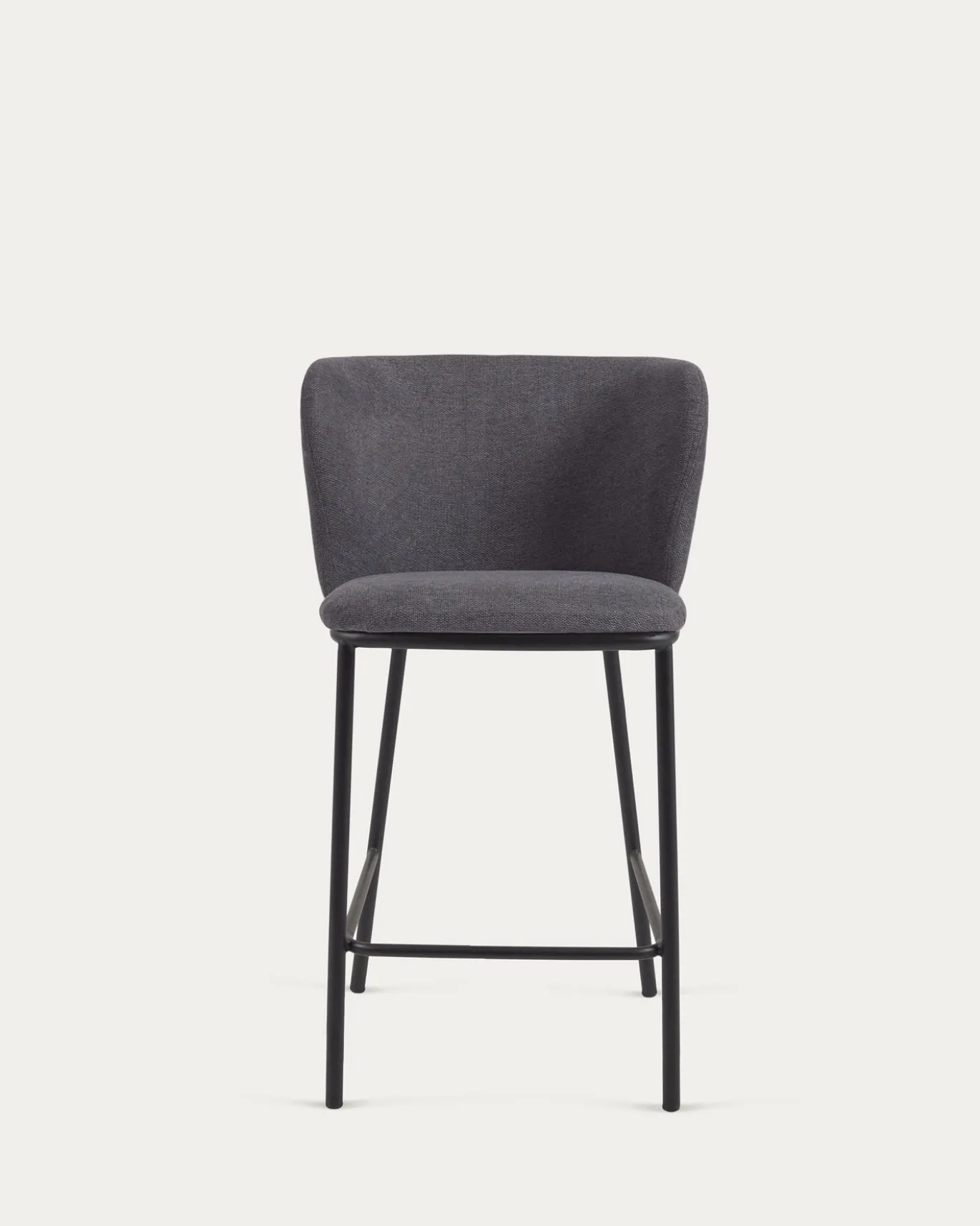 Kave Home Barstoel Ciselia Donkergrijs Chenille