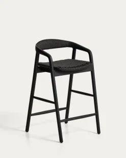 Kave Home Barstoel Derile Eiken Zwart