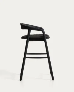 Kave Home Barstoel Derile Eiken Zwart