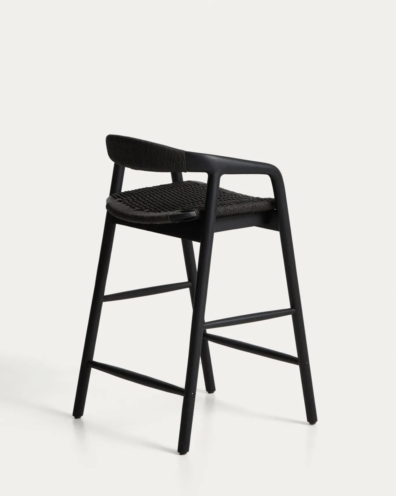 Kave Home Barstoel Derile Eiken Zwart