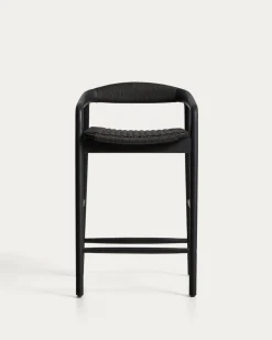 Kave Home Barstoel Derile Eiken Zwart