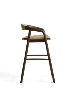 Kave Home Barstoel Derile Eiken Walnoot/Beige