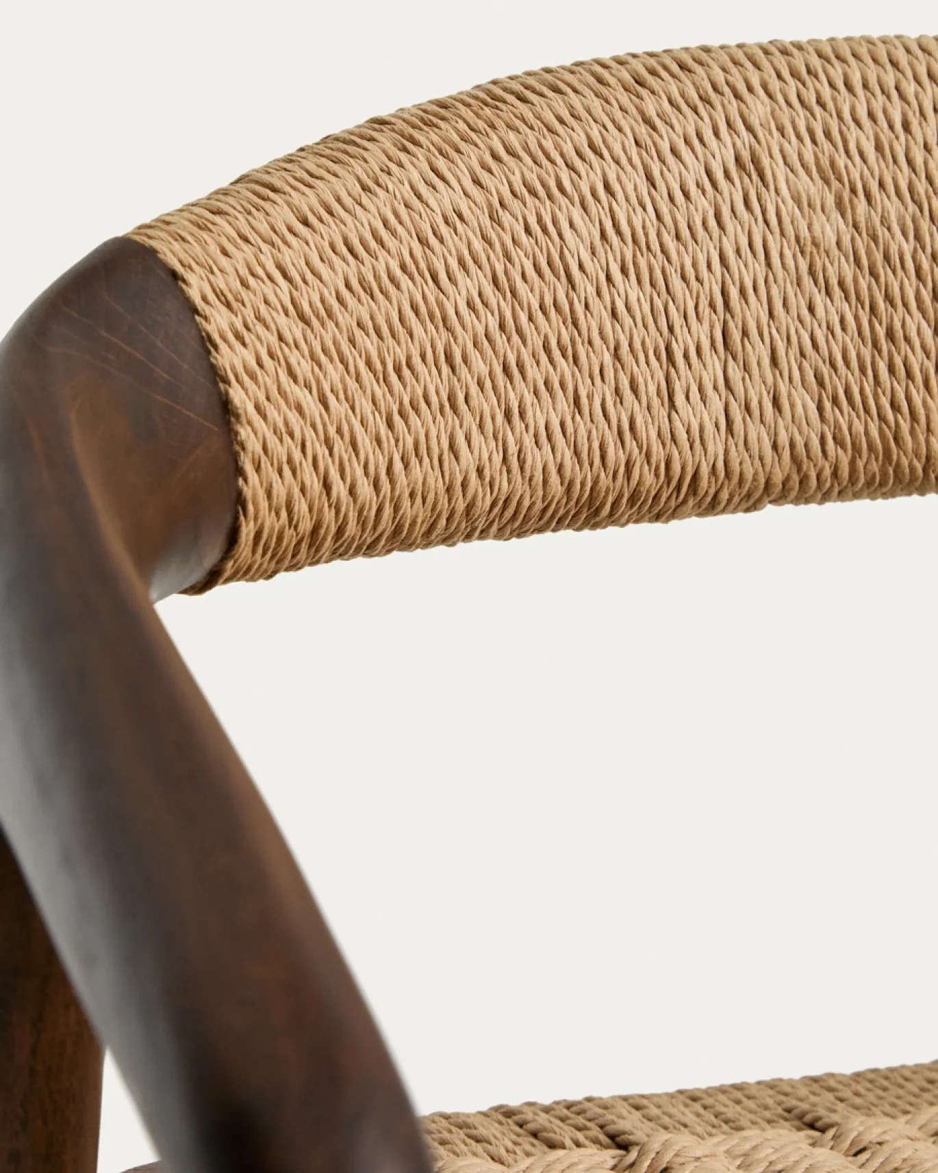 Kave Home Barstoel Derile Eiken Walnoot/Beige