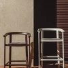 Kave Home Barstoel Erice Aluminium/Touw Donkerbruin