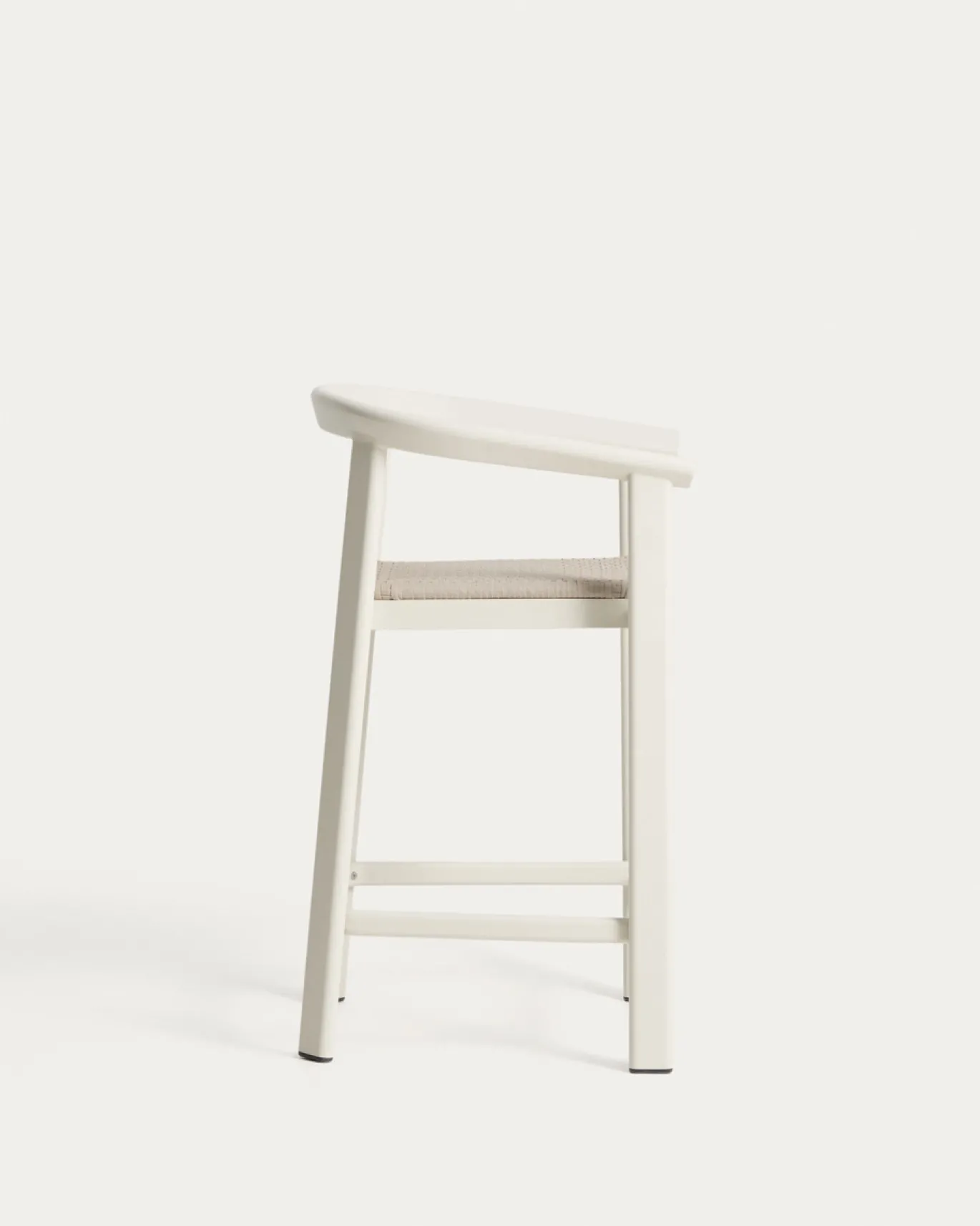 Kave Home Barstoel Erice Aluminium/Touw Beige