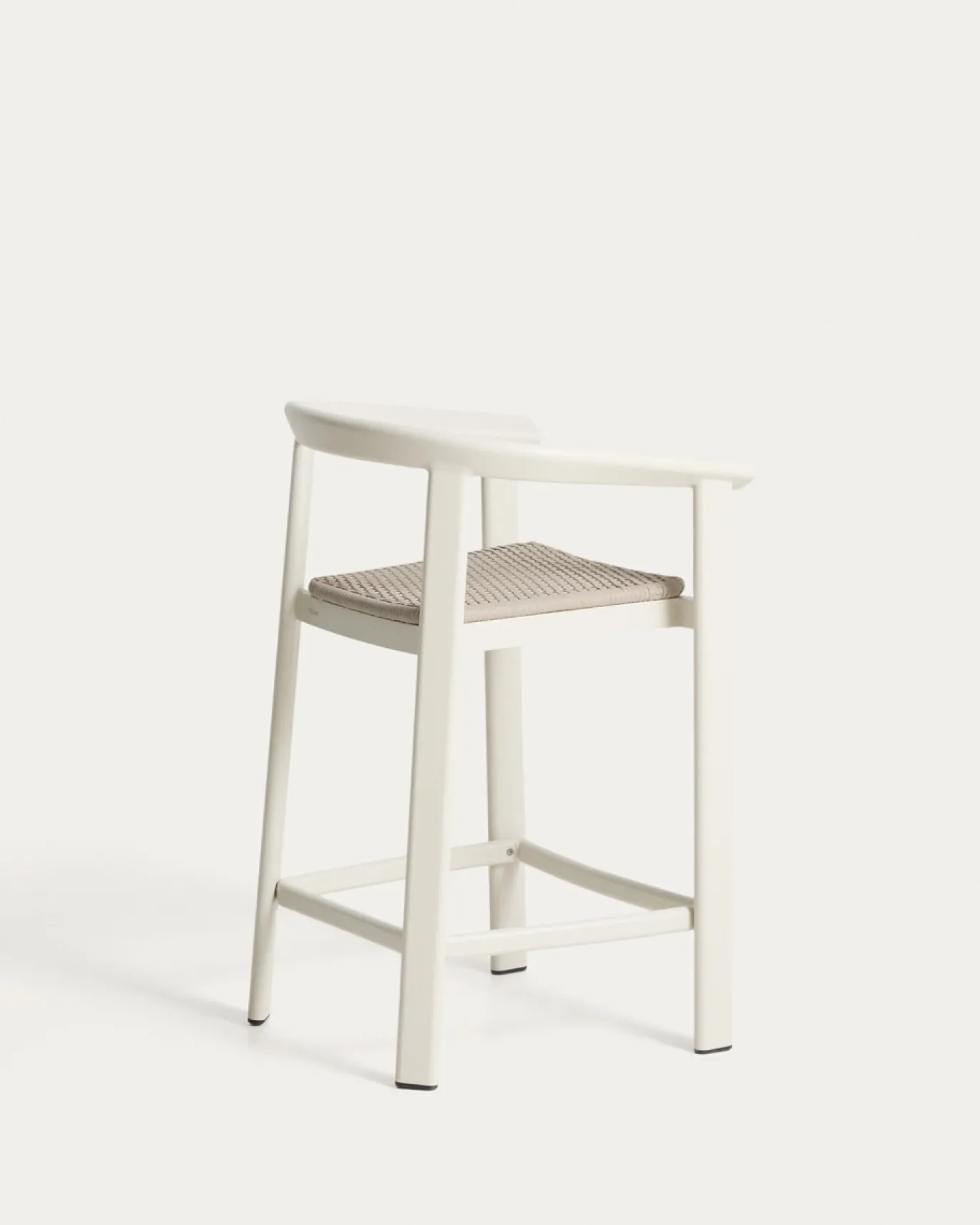 Kave Home Barstoel Erice Aluminium/Touw Beige