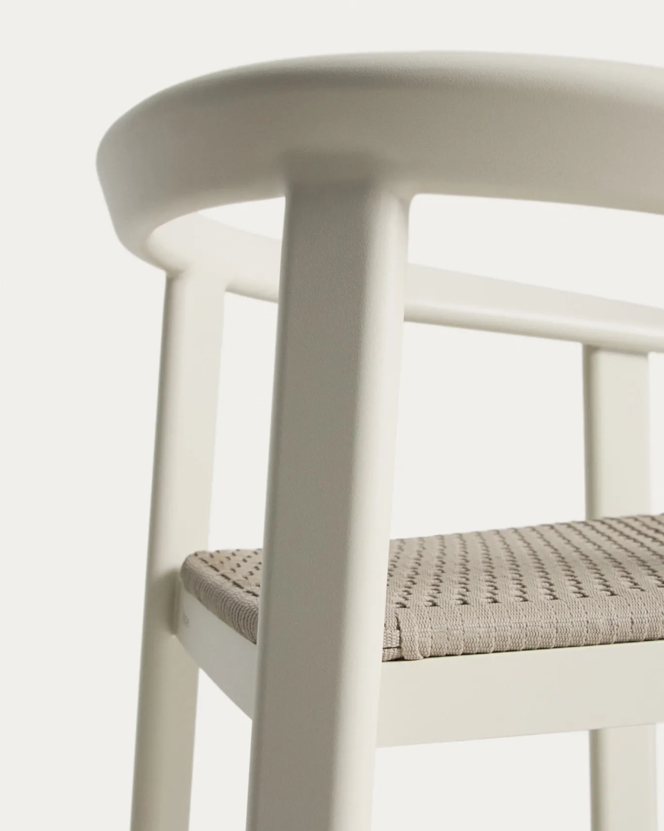 Kave Home Barstoel Erice Aluminium/Touw Beige